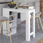 Stół barowy 120x50 cm biały