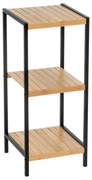 Czarno-naturalny bambusowy regał 30x70 cm – Casa Selección