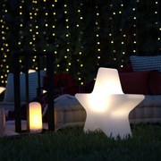 Lampka podłogowa świąteczna biała 45 cm z dołączonym, ładowanym solarnie LED RGBW - Nova