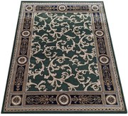 Zielony wzorzysty dywan w klasycznym stylu E2-G77
