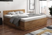 Łóżko 180x200cm z materacem i pojemnikiem na pościel PARTY 1 Dąb Wotan