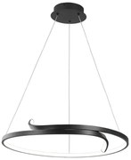 Czarna dekoracyjna lampa okrąg LED nad stół - 3X A500 L1-K93