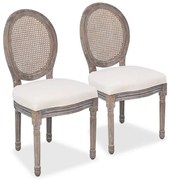 Zestaw 2 szt. kremowych krzeseł bankietowych R5-S86