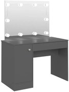 Szara toaletka do makijażu z lustrem hollywood W8-D11