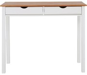 Biało-brązowe biurko z drewna sosnowego Støraa Gava, dł. 100 cm