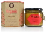 Świeca organiczna Desi Gulab - Rose 200 g wbursztynowym szkle