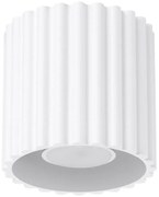 Biała lampa sufitowa ryflowana T1-P14