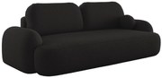 Czarna nowoczesna sofa rozkładana boucle K1-F96
