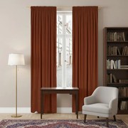 Zasłona gotowa welurowa na taśmie 140x250 BRĄZOWA velvet żabki tunel Virella