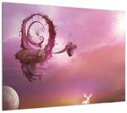 Obraz - Wróżka na pływającej wyspie (70x50 cm)