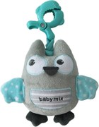 Baby Mix Edukacyjna zabawka pluszowa z klipsemSowa, zielona