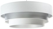 Biało-srebrna welurowa lampa wisząca - S443 C2-T71
