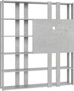 Regał otwarty Kato N z panelem TV Cementu