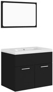 Komplet czarnych mebli do łazienki z umywalką 60 cm E2-T43
