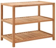 Regał łazienkowy z 3 półkami z drewna orzechowego G3-A40