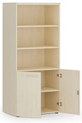 Szafa biurowa z drzwiami niskimi PRIMO WOOD, 800 x 500 x 1781 mm, brzoza