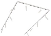Nowoczesny system oświetlenia szynowego Slimline Uzzy z 10 białymi reflektorami jednofazowymi