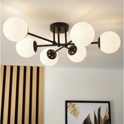 Brilagi - Przysufitowy żyrandol MALIVA 6xE14/15W/230V czarny/biały