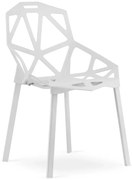 Komplet białych krzeseł ażurowych 4 szt. H4-D09