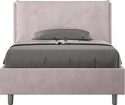 Łóżko bez stelaża tapicerowane 120x200 microfibra kolor lawendy Appia Large