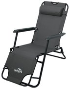 Leżak składany Cattara 13513 Comfort, antracytowy,155 x 61 cm