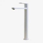 Mosiężna Bateria Umywalkowa Alameda Biała & ↑30 Cm - Sklum