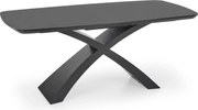 Stół rozkładany SILVESTRO 180(220)x89 ciemnoszary/czarny