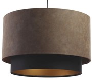 Lampa wisząca DOUBLE ZAMSZ 40 brązowa/czarna BPS KONCEPT