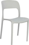 Szare minimalistyczne krzesło sztaplowane L1-N20