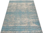 Ciemnoturkusowy dywan przecierany pokojowy W0-P08