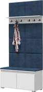 Szafka na buty z siedziskiem i wieszakiem SINGAPUR 100 biała/granatowa MEBLOWA 1