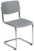 Szare krzesła zestaw 4 szt. Chrome – Ixia