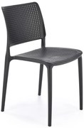 Czarne ażurowe krzesło sztaplowane do ogrodu Z2-F00