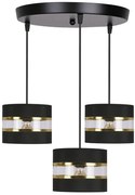 Czarna nowoczesna lampa wisząca - 3X D256 P5-T13
