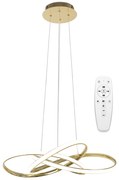 Lampa sufitowa nowoczesna LED + PILOT APP815-CP Node  Złota