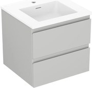 Mexen Orio szafka łazienkowa 50 cm z umywalką Otis, 2 szuflady, szara mat/biała mat - 91A10-05047-2-BFF62-W18M01