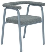 Szare tapicerowane fotele jadalniane zestaw z podłokietnikami 2 szt. Ecto – Hübsch