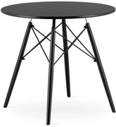 Czarny okrągły stół skandynawski C1-G79