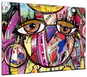 Obraz - Street art - sowa (70x50 cm)