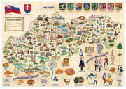 Popularna układanka Mapa Słowacji, 160 elementów