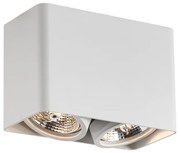 Designerski reflektor natynkowy biały GU10 70mm 2-punktowy obrotowy i uchylny - VoxDesignerski Oswietlenie wewnetrzne