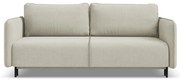 Beżowa rozkładana/ze schowkiem sofa 226 cm Luana – Makamii