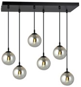 Żyrandol na lince COSMO 6xE14/10W/230V czarny/szary