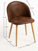 Pakiet 4 krzese Vint ze skóry ekologicznej