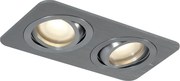 Okrągły reflektor wpuszczany Gunmetal GU10 50mm Obrotowy i odchylany IP44 2-źródła światła - Alberto