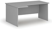 Narożne biurko PRIMO GRAY, 160x120 cm, lewe, szare