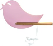 Różowa lampka nocna w kształcie ptaszka z wtyczką - 3X K034 K8-A42