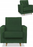 Fotel z pojemnikiem Rene zielony Family Meble