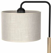 Lampa Stołowa beż, naturalna, na biurko ATLANTA 1xE27