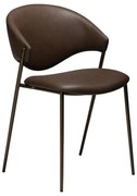 Ciemnobrązowe krzesło z imitacji skóry Zone – DAN-FORM Denmark